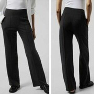 Athleta Eastbound Wide Pants Womens 4 Black Tencel Knit Pull On Career‎ Office